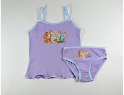 Conjunto niña con tirantes color lila