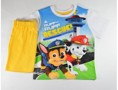 Pijama niño manga corta con pantalón amarillo
