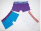 Boxers colores azul, lila y blanco.