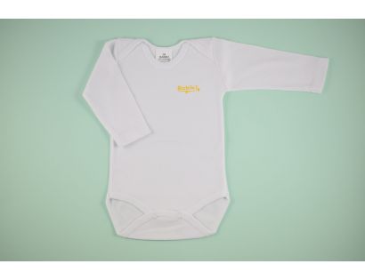 Body bebe con cuello americano blanco y liso