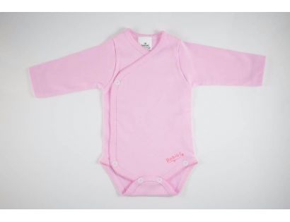 Body niña cruzado rosa y liso