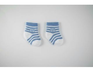 Calcetín bebe en rayas azul