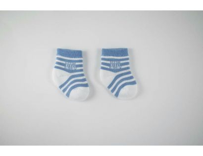 Calcetín bebe en rayas azul