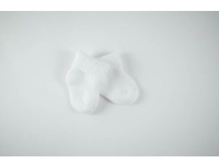 Calcetín bebe doble blanco