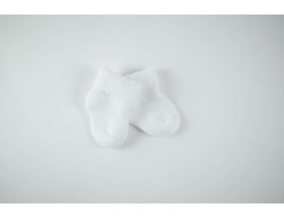 Calcetín bebe doble blanco