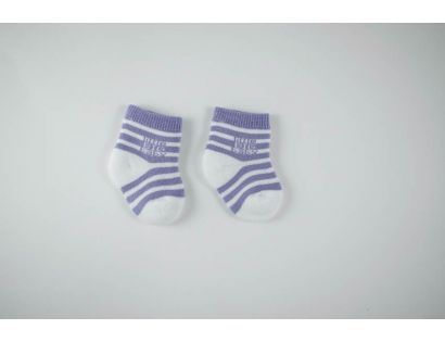 Calcetín bebe en rayas lila