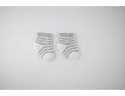 Calcetín bebe en rayas gris