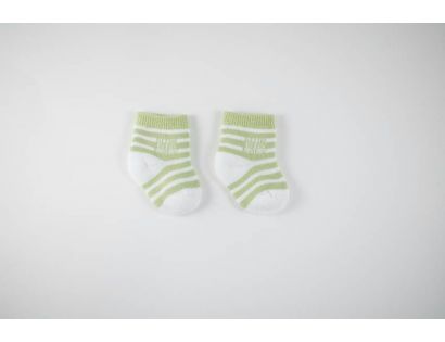 Calcetín bebe en rayas verde