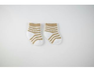 Calcetín bebe en rayas marrón