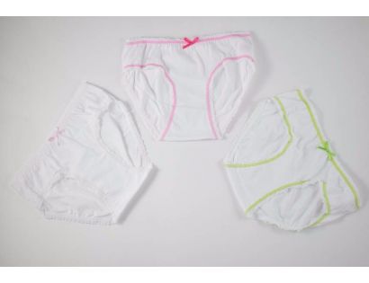 Pack braguitas lazo rosa claro, rosa y verde