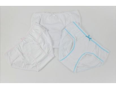 Pack braguitas lazo rosa claro,blanco y turquesa