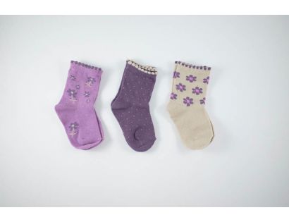 Pack calcetines tonos lilas de flores