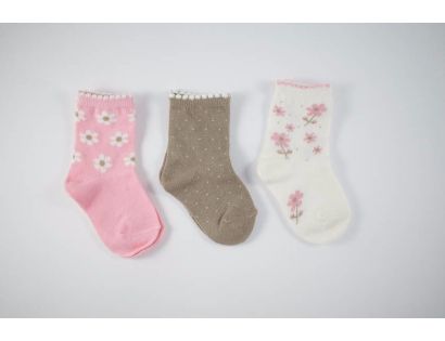 Pack calcetines tonos rosas en flores