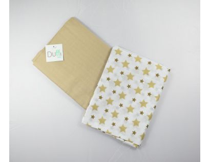 Pack de 2 muselinas camel con estrellas