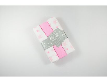 Pack de muselina rosa con estrellas