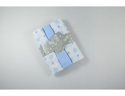 Pack de muselina azul con estrellas