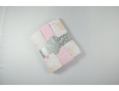Pack de 3 muselinas rosa con cochecitos y veleros