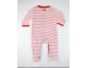 Pelele niño manga larga con rayas rojas y blancas