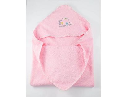 Capa de baño bebe color rosa