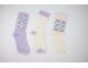 Pack calcetines rombos crudo y lila