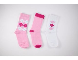 Pack calcetines rombos tono rosa