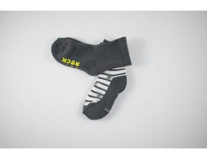 Calcetín+antideslizante niño gris y blanco