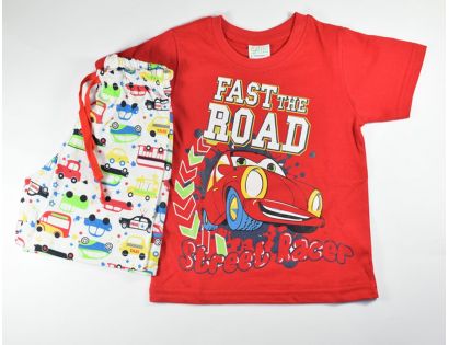 Pijama niño manga corta con coches