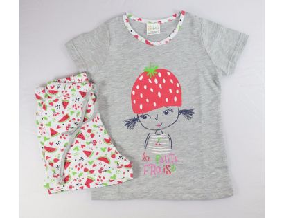Pijama niña manga corta con dibujitos de sandía